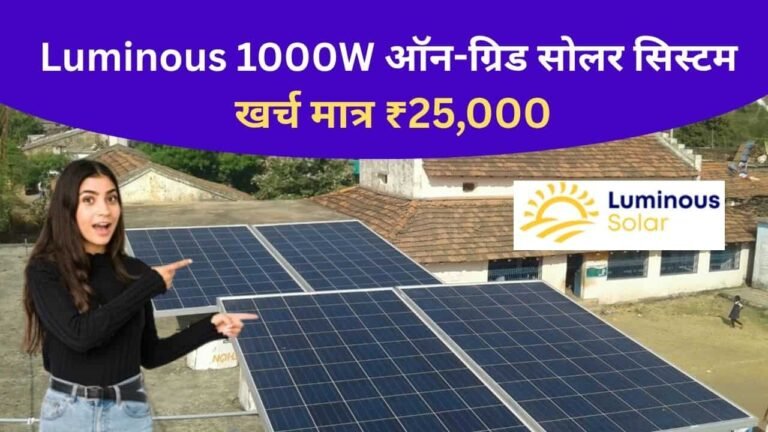 Luminous 1000w solar system with subsidy