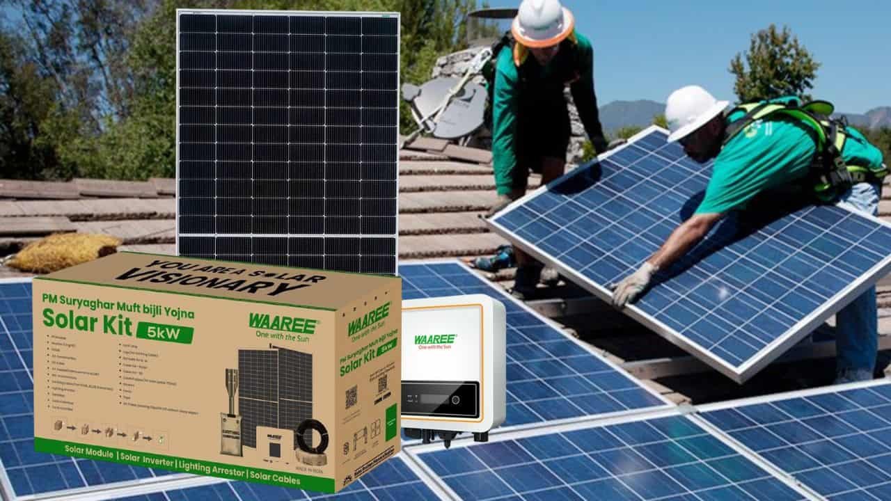WAAREE 5kW On-Grid Solar system Kit with subsidy