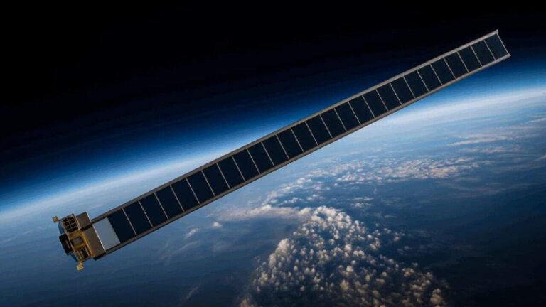 Solar array in space