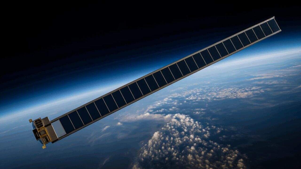 Solar array in space