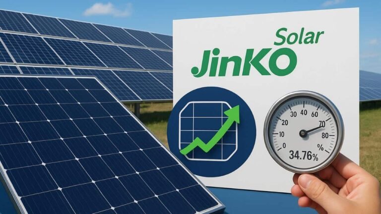 jinkoSolar TOPCon Cells Hit 34.76 percent Efficiency